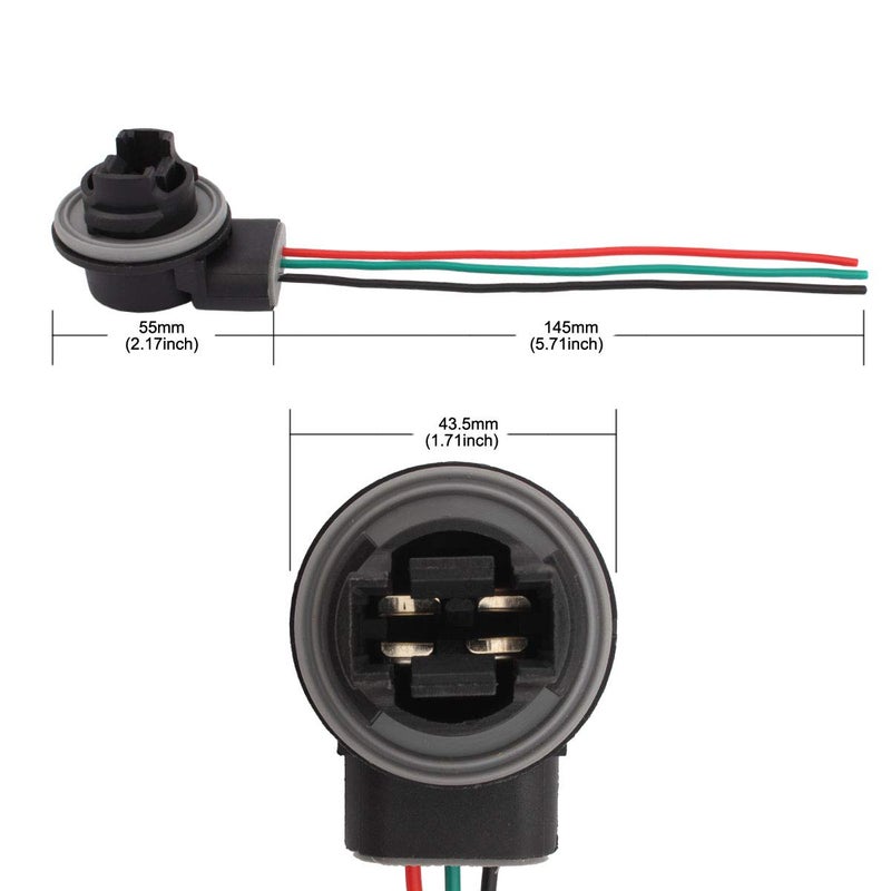 Winka 2 Taps 3157 Light Socket Harness Wire Connectors for Bulbs, Turn Signal Lights 4 pcs - Image 2